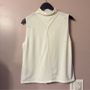 Melanie Lyne Knit Sleeveless Top Cream Women Size L